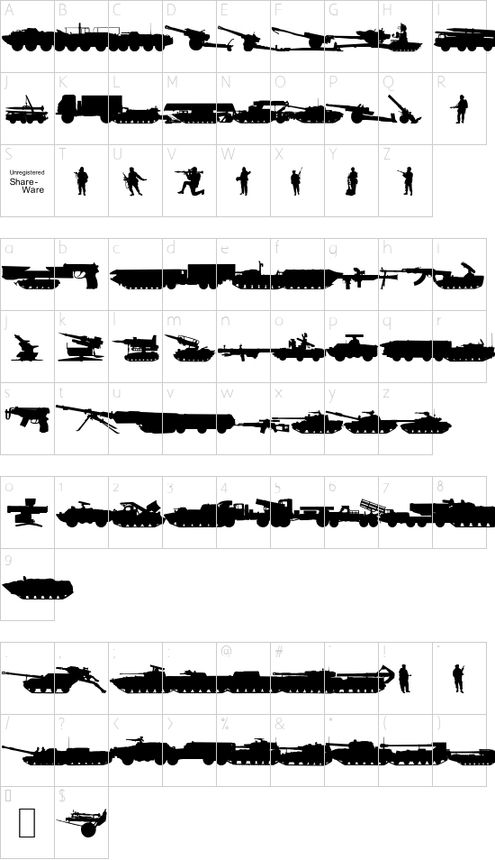 character map